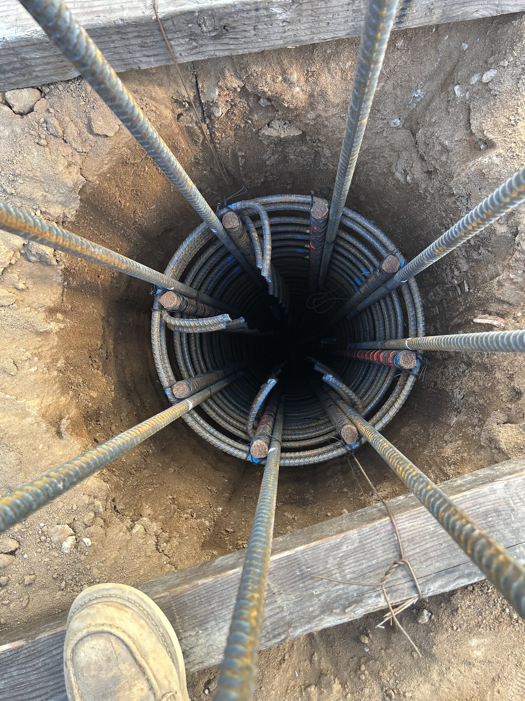Caisson rebar foundation detail