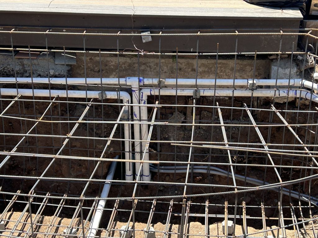 Pool rebar plumbing rough in, KSW Construction Management